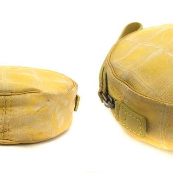 CHANEL New Travel Line CC Logo Canvas Cosmetic Pouch Bag /1J5096 - Picture 5 of 8